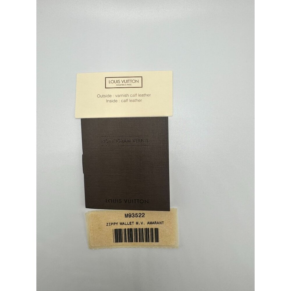 Louis Vuitton Zippy Wallet M93522 Monogram Vernis Amarante Varnish & Calf Leathe - Picture 4 of 12